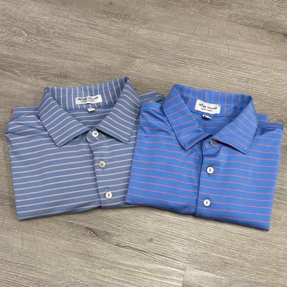 Peter Millar Blue and Gray Striped summer comfortDuo size medium